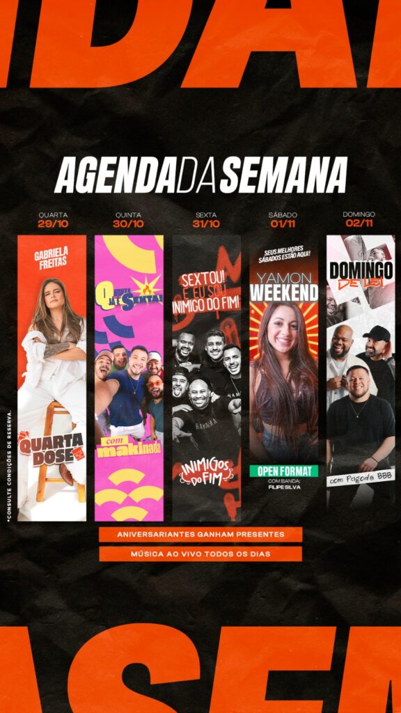 Programação Yamon Semana 44 de 2025